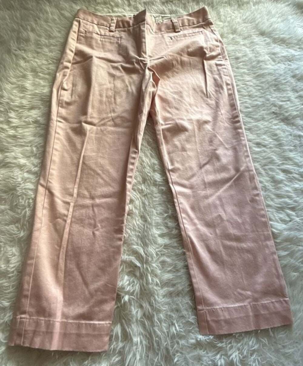Lands' End Women's Fit 2 Front Chino Pants in Light Pink